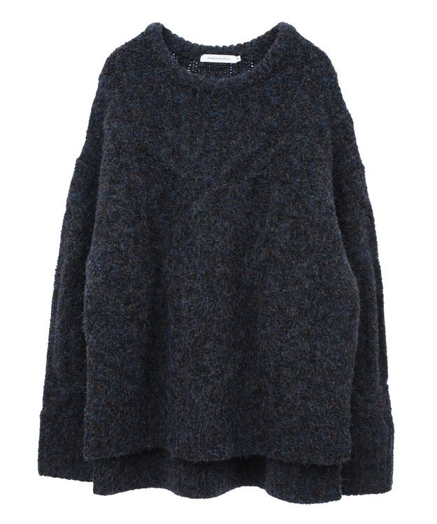 AMERICAN HOLIC ローゲージアラン柄ニットプルオーバー Purple