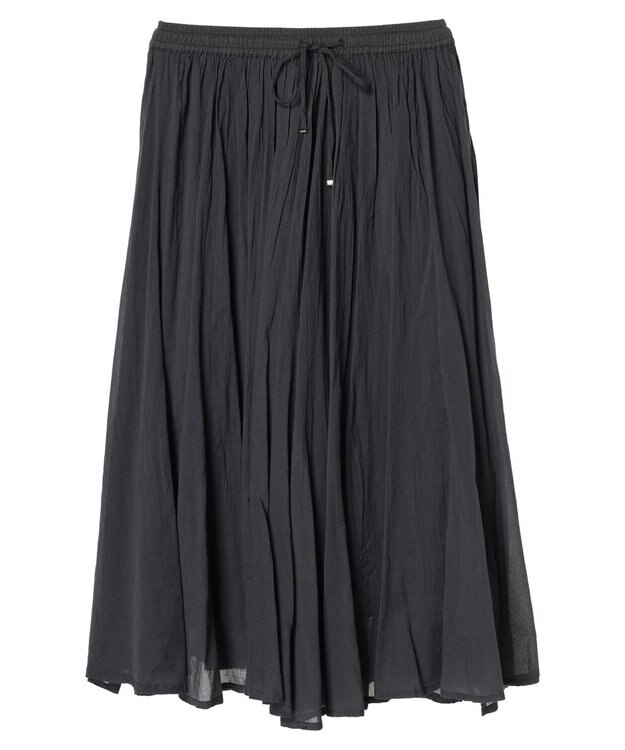 CRAFT STANDARD BOUTIQUE コットンボイルギャザースカート Charcoal Gray