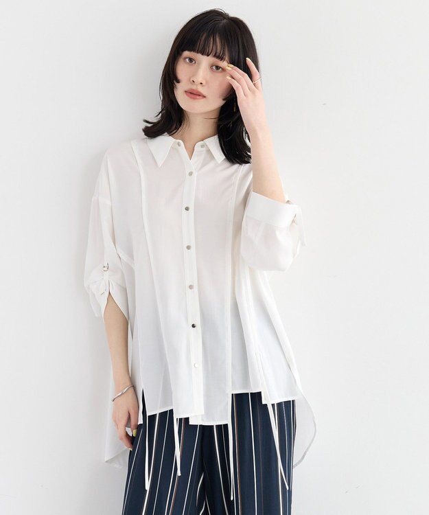 YECCA VECCA ストリングデザインシャツ White