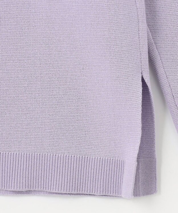 J.PRESS LADIES 【洗える】COTTON ACETATE クルーネック ニット ラベンダー系