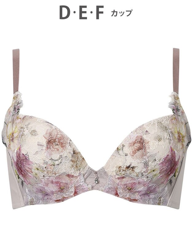 WACOAL ブラジャー 【ハグするブラ】 体温を感知してカラダになじむ 谷間メイク 脇高設計 レディース BXB478 /ワコール チャコールグレー