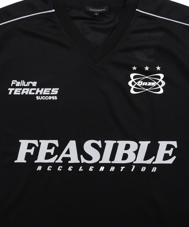 WEGO パイピングサッカーT（SS） ブラック