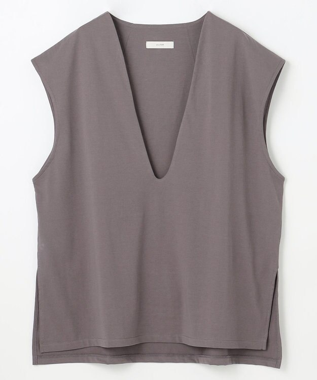 ANY L 【洗濯機可/接触冷感/UVカット】Ｖネックチュニック モカブラウン