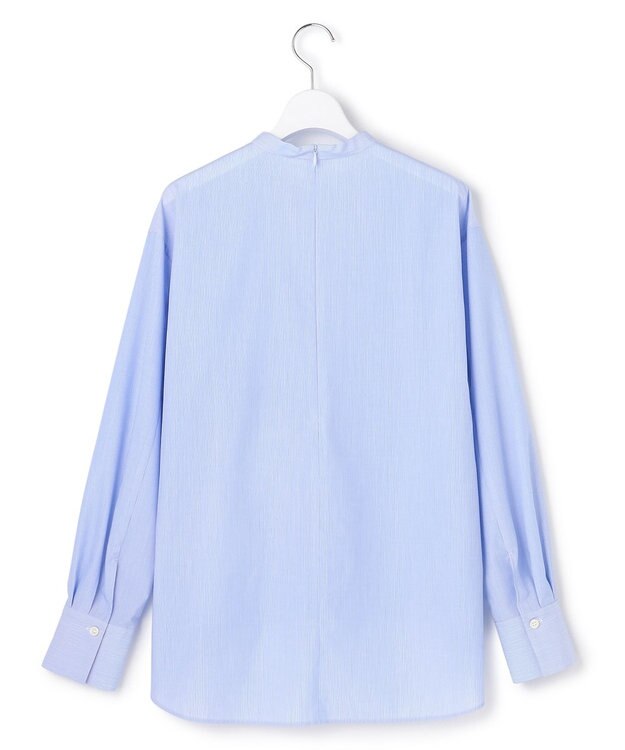 ICB 【先行予約】クリーンブロード ラッフルデザイン プルオーバーブラウス ブルーストライプ