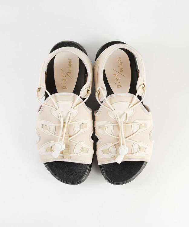 BONTRE 【pied du lapan/ピエドラパン】ドローコードスポーツサンダル/50754ZI アイボリー