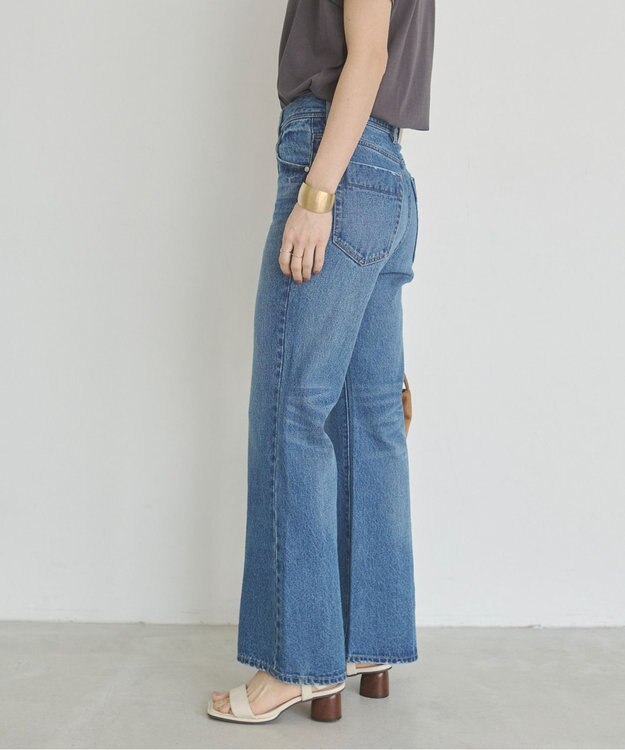 WEGO 【ANGIE VINTAGE/SMLサイズ展開】ブーツカットデニムパンツ ブルー