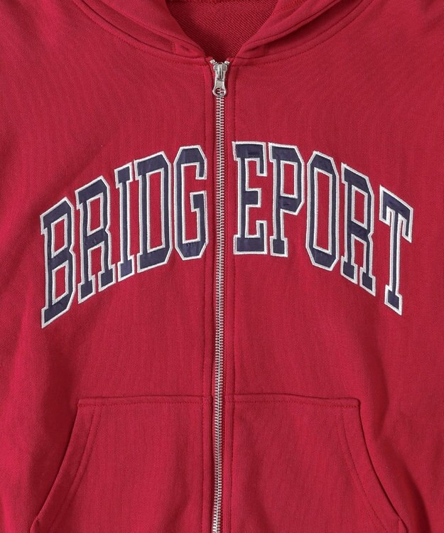 WEGO カレッジロゴビッグジップパーカー レッド