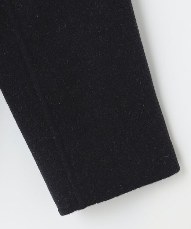 J.PRESS LADIES S 【リバーシブル】ウールナイロン リバーチェック ノーカラー ショートコート ネイビー系