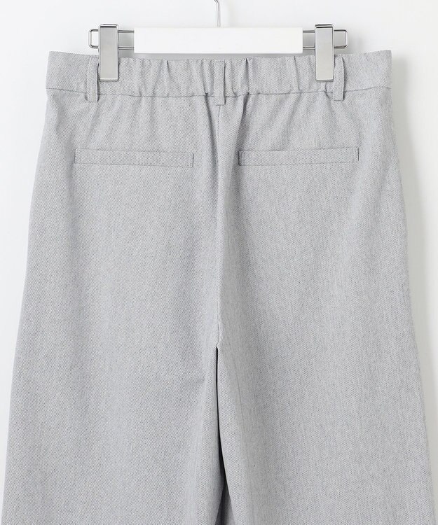 J.PRESS LADIES L 【洗える】リネンライクジャージー ワイド パンツ ライトグレー系