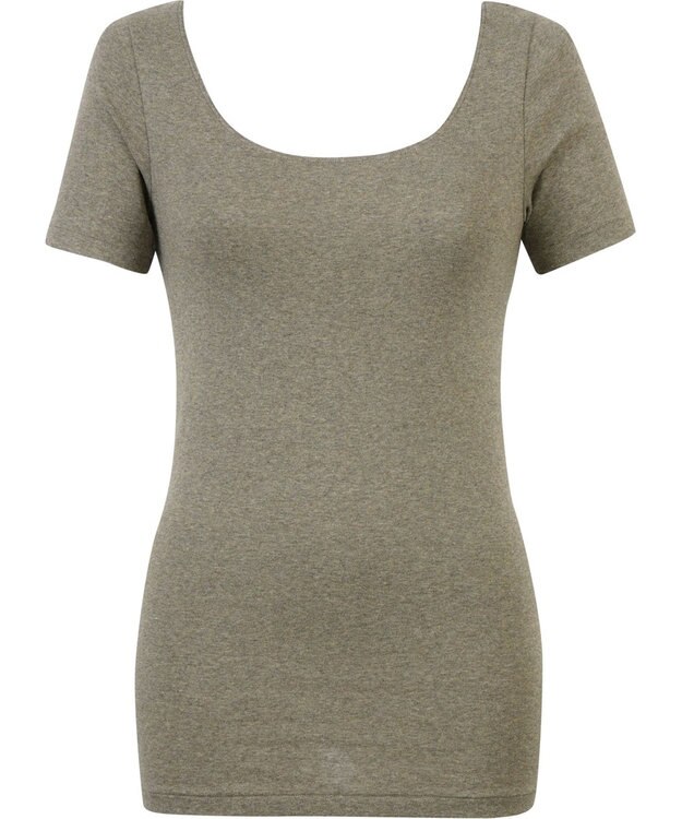 Wing あったかインナー オーガニックコットン混 やわらかくやさしい肌ざわり 【綿の贅沢オーガニック】 綿混 保温性 3分袖 半袖 秋 冬 EL4331 ウイング／ワコール サンドベージュ