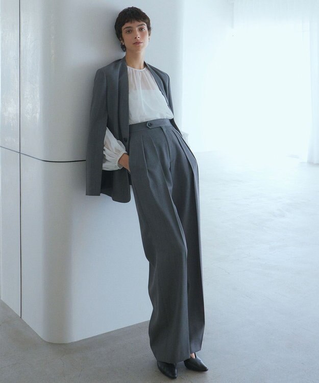 NAVE 【Nave】ウールポリエステルツイル パンツ トップグレー系