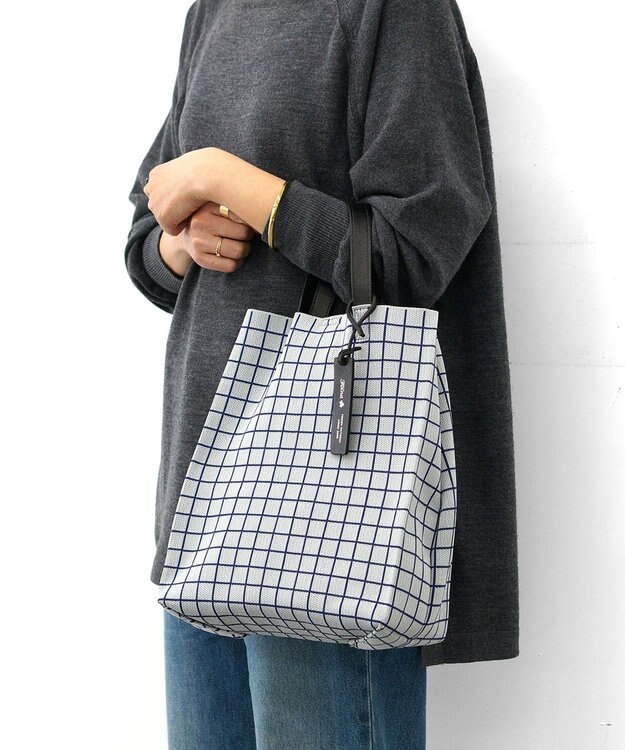 FOLNA RD ニットショッパートートバッグ ブルー