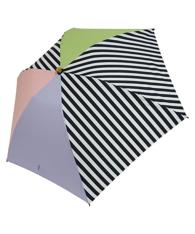 +RING プラスリング レディース向け 晴雨兼用 折傘 MLT T1169 マルチカラー