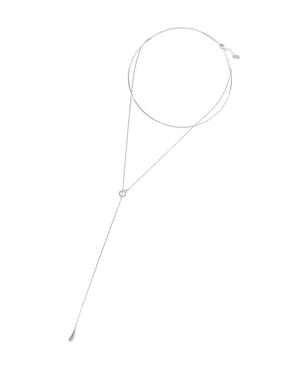 YECCA VECCA ハーフチョーカーY字ネックレス Silver