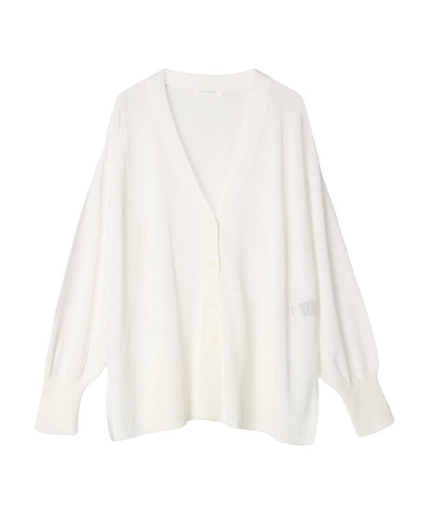 Green Parks 接触冷感Ｖネックカーデ White