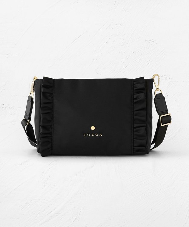 TOCCA 【撥水】TRIM WAVES POCHETTE ポシェットバッグ ブラック系