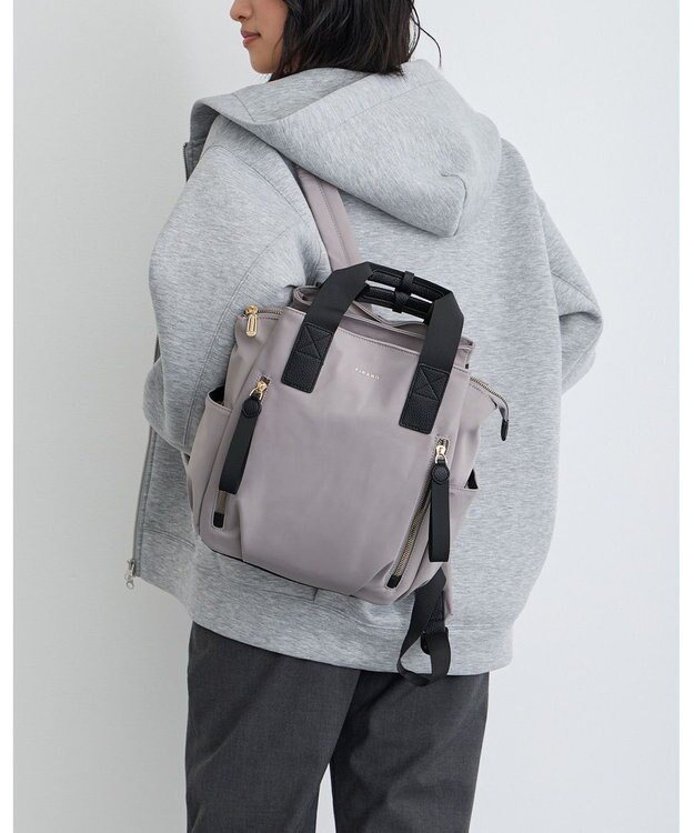 MioFIRANO はっ水軽量ナイロン2WAYリュック　FIRANO フィラノ GRAY