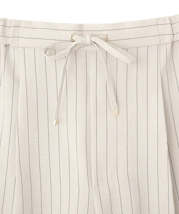 earth music&ecology 【セットアップ対応】リネンライクリラックスパンツ Stripe Ivory