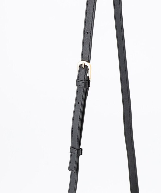 LA BAGAGERIE ランダムプリーツショルダーバッグ ブラック