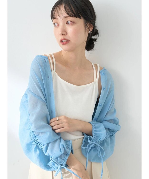 earth music&ecology キラキララインストーンキャミ Ivory