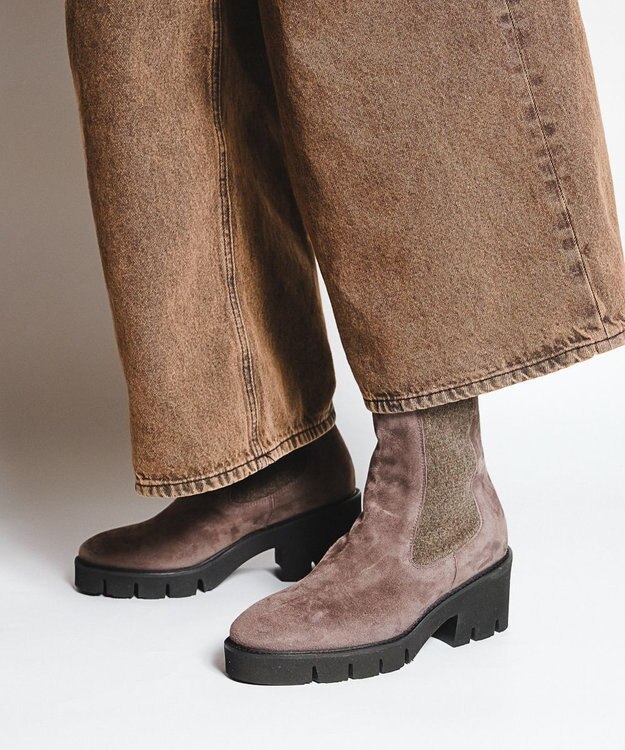 BONTRE 【イタリア製/本革】【LucaGrossi/ルカグロッシ】厚底サイドゴアブーツ/H616T-VA グレー