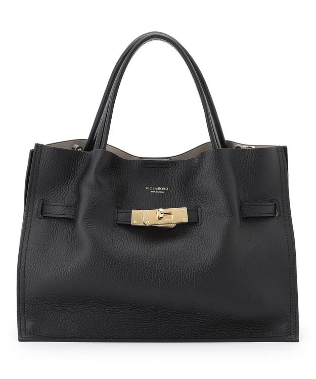 23区 【先行予約】VIOLAd'ORO イタリアンWフェイスレザー トートバッグ ブラック系