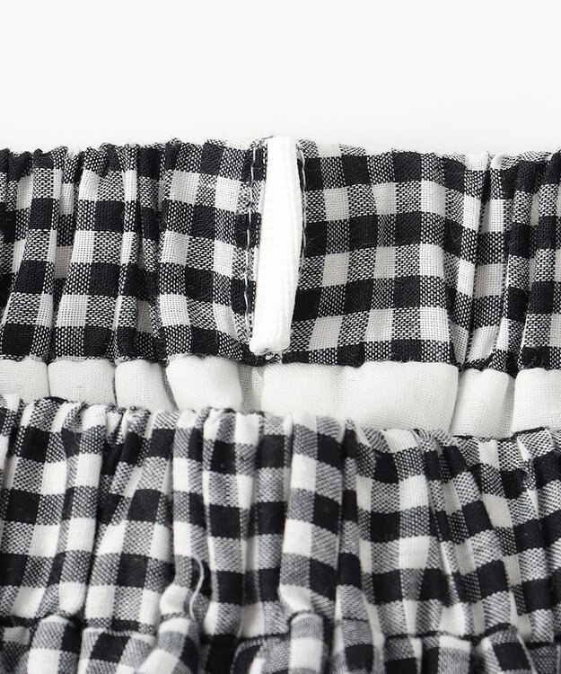 ANY KIDS シャンブレーライクスカート ブラック×ギンガム