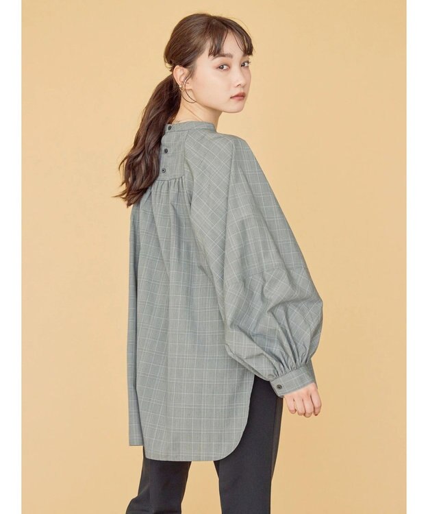 AMERICAN HOLIC ＳＥＴ　ボリュームスリーブシャツ＋ニットベスト Glen Check