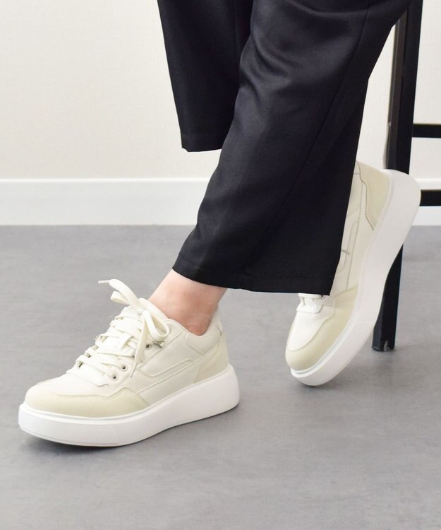 Bridget Birkin 【PARADIS COULEUR】晴雨兼用厚底スニーカー ホワイトコンビ