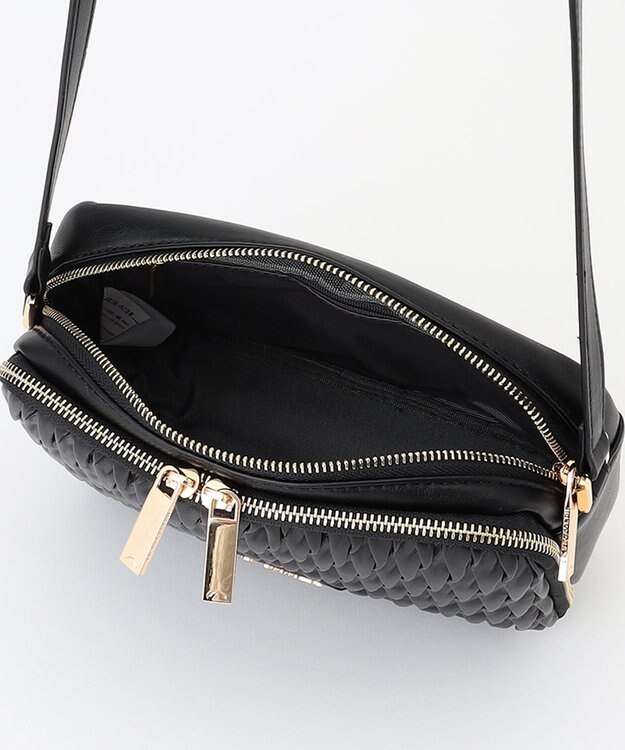 LA BAGAGERIE ランダムプリーツショルダーバッグ ブラック