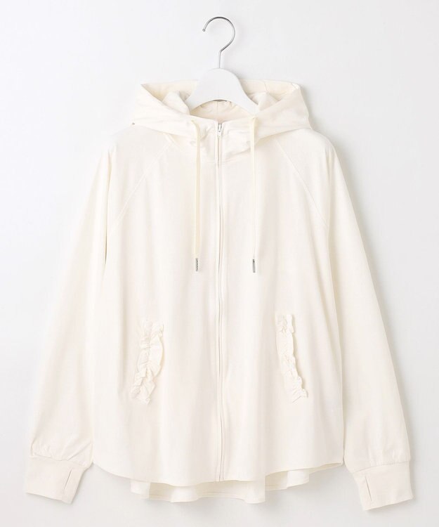 Feroux 【追加生産決定！ 】ラッシュガードフリル パーカー ホワイト系