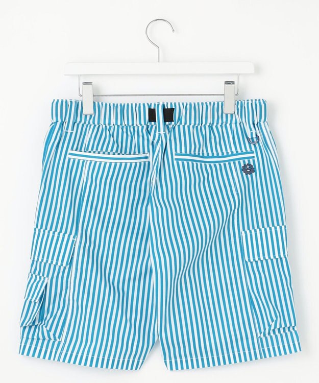 PW CIRCULUS 【高通気 / 軽撥水 / 軽量のDotAir 使用】【MEN】ストライプ柄ショーツ サックスブルー系2