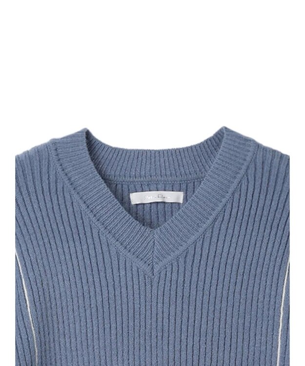 Green Parks ・Ｐｅｔｉｔ　Ｆｌｅｕｒ　Ｖネックラインニットチュニック Blue