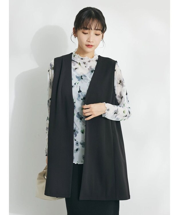 CRAFT STANDARD BOUTIQUE ジョーゼットロングジレ Black