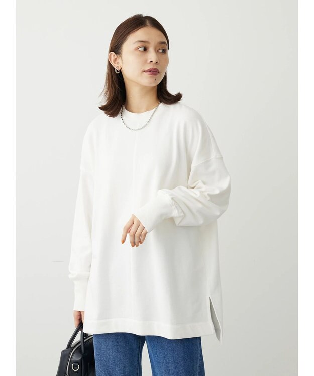 Green Parks ＢＰセンターシームミニ裏毛プルオーバー Off White