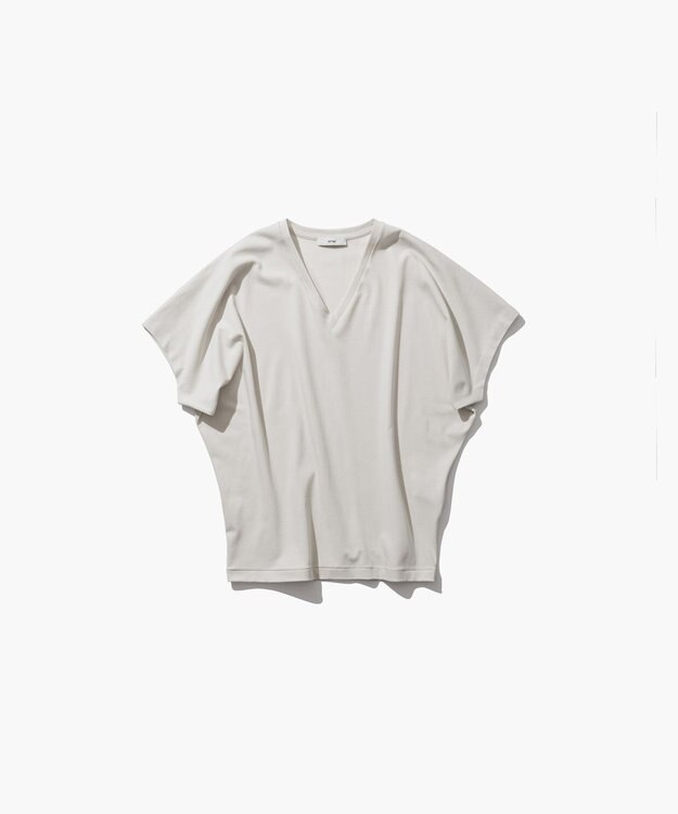 ATON 80/ FRESCA SMOOTH | Vネックプルオーバー WARM WHITE