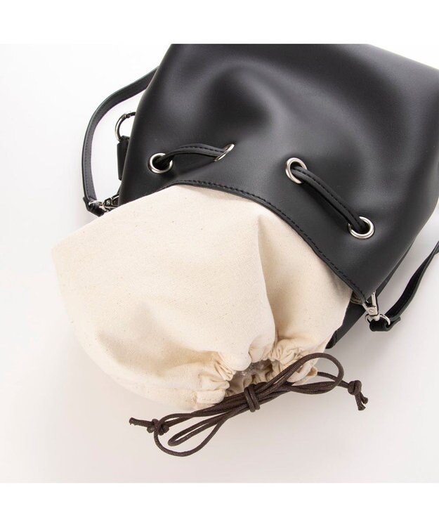 UNBILLION cachecache かがりチェーンドロストショルダーバッグ ブラック