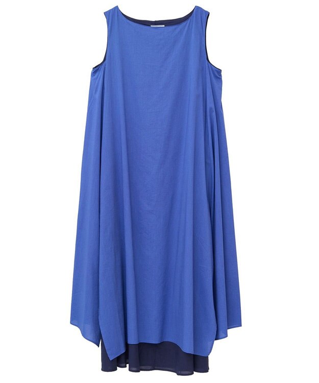 CRAFT STANDARD BOUTIQUE インド綿混フレアワンピース Blue
