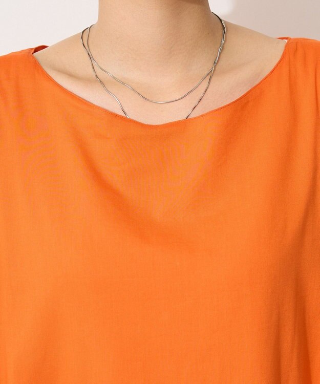 CRAFT STANDARD BOUTIQUE インド綿混フレアワンピース Orange