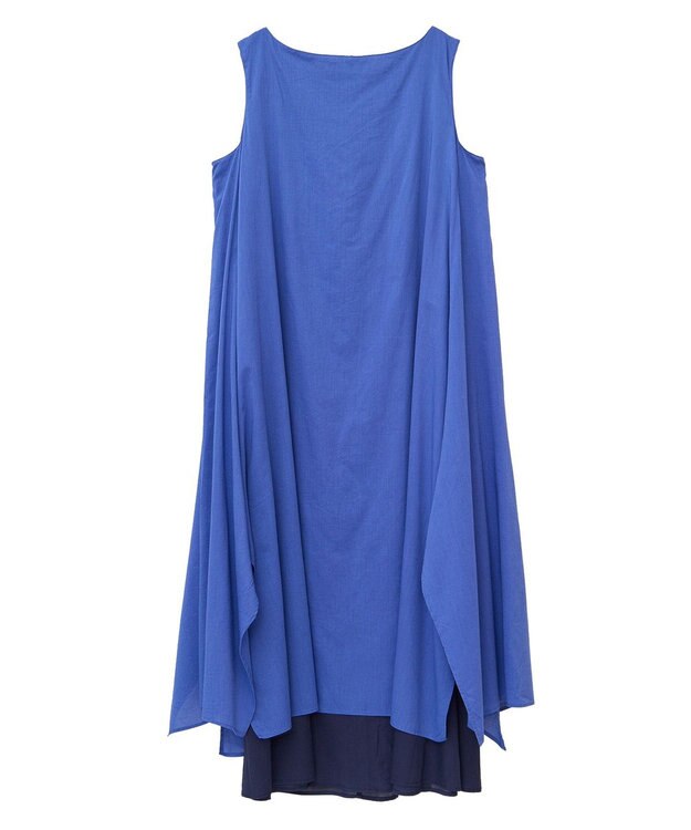 CRAFT STANDARD BOUTIQUE インド綿混フレアワンピース Blue
