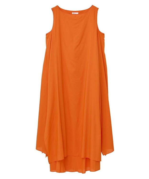 CRAFT STANDARD BOUTIQUE インド綿混フレアワンピース Orange
