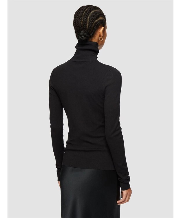JOSEPH 【FOUNDATIONS】シルクストレッチ　タートルネックニット Black