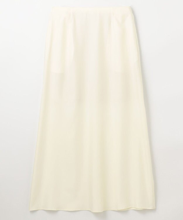 NAVE 【ReNAVE・セットアップ可/洗える/UVケア/接触冷感】フィブリルシャンブレー Aラインスカート アイボリー系