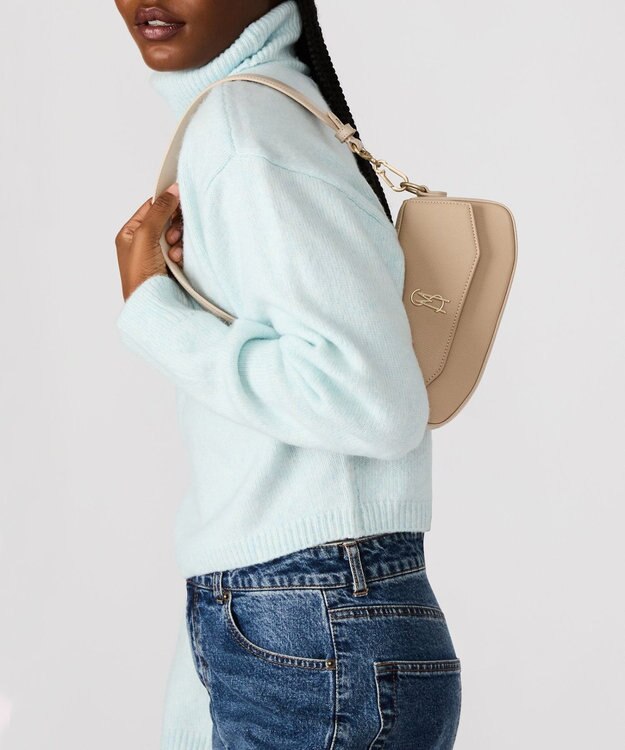 STEVE MADDEN BTAIGA ラウンドフラップショルダー2WAYバッグ タン