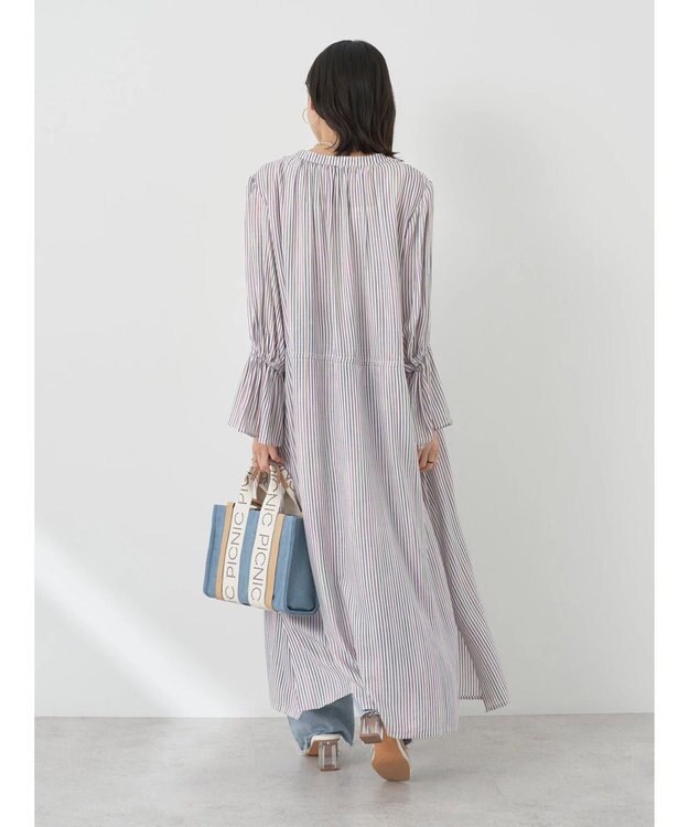 earth music&ecology マルチストライプワンピース Off White