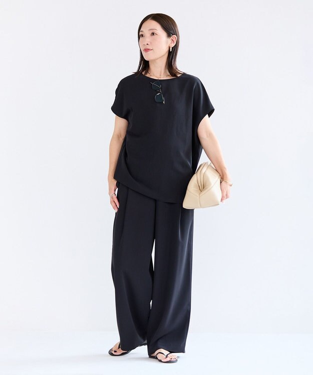 UNFILO サマーセットアップ ワイドパンツ ネイビー