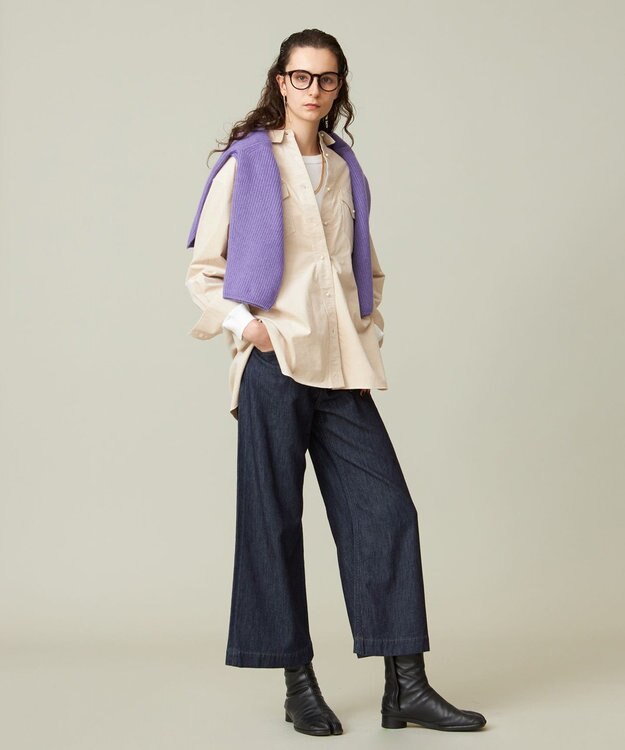 J.PRESS YORK STREET 【WOMEN】コーデュロイ ロングブラウス ベージュ系