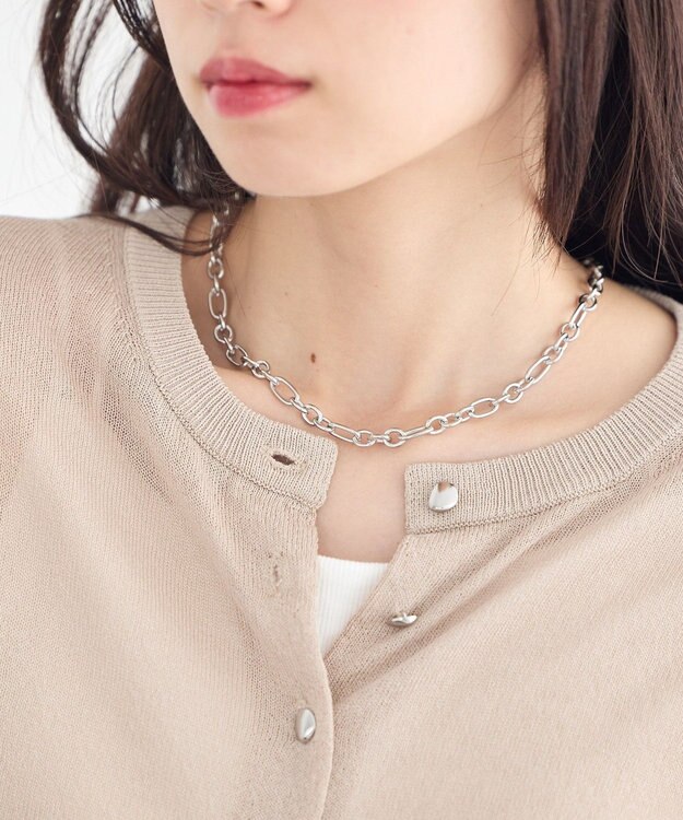 earth music&ecology 【ステンレス】チェーンネックレス Silver