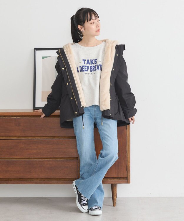 earth music&ecology マルチウェイマウンテンパーカー ブラック