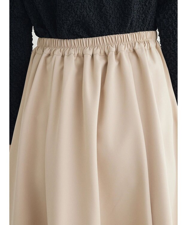 Green Parks 〈選べるきれシル〉フレアミディ丈スカート Beige